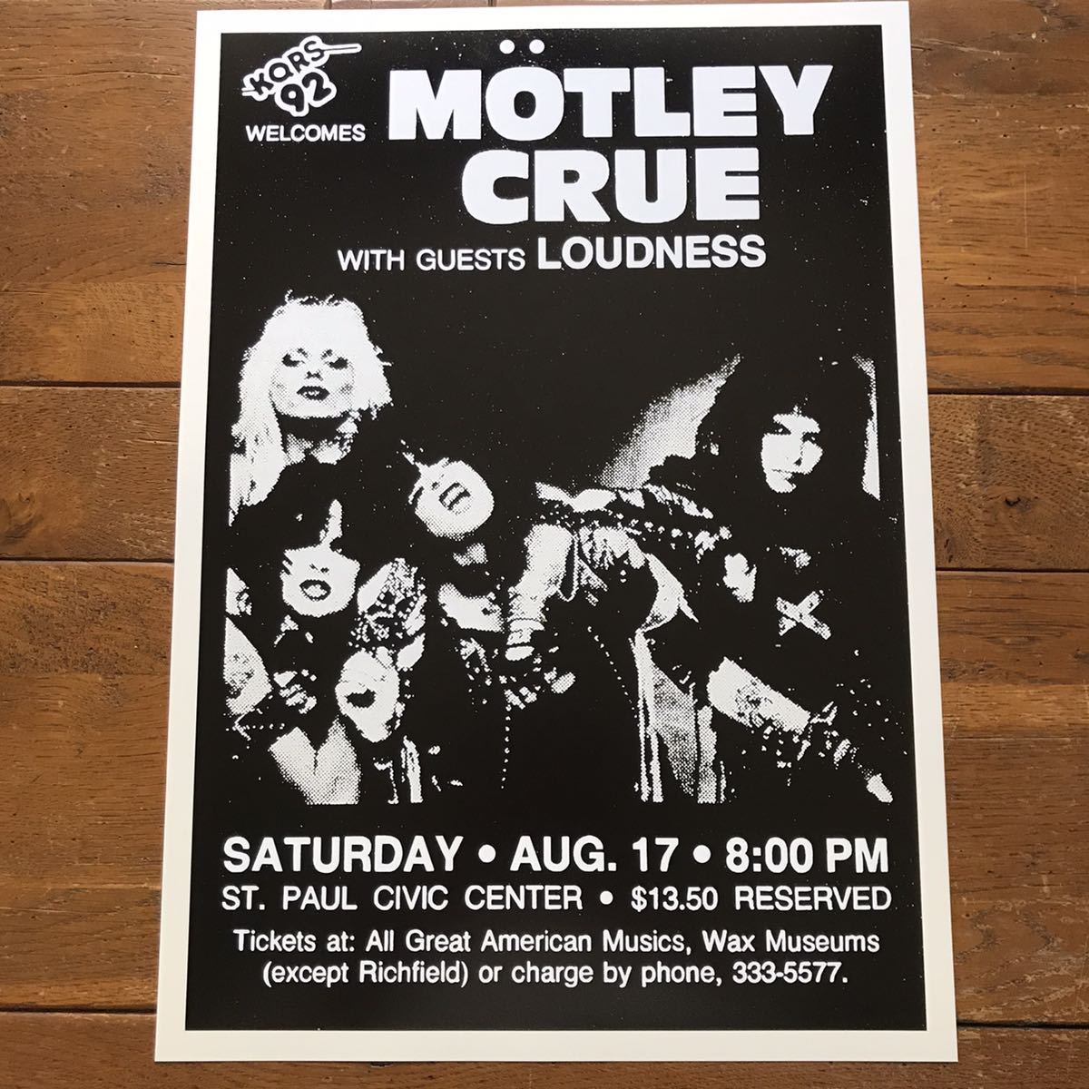  poster * Moto Lee * Crew with loud nes*Motley Crue 1985 *Loudness/LA metal 