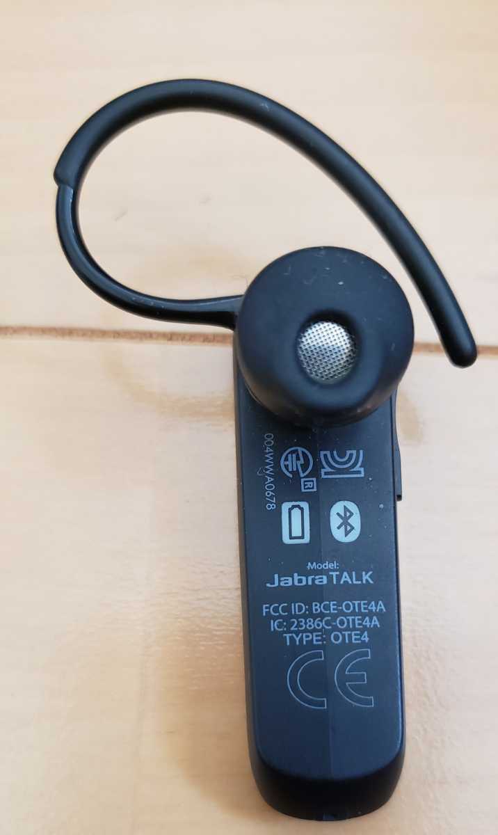 ジャブラ Jabra TALK 片耳 Bluetooth ブルートゥース イヤホン ワイヤレス ヘッドセット 本体のみ 動作確認済み_画像2