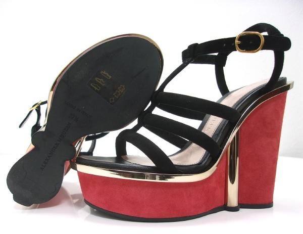  free shipping * new goods *ALEXANDER MCQUEEN* Alexander McQueen * sandals *37.5* Italy made * platform 