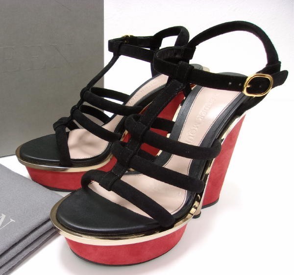  free shipping * new goods *ALEXANDER MCQUEEN* Alexander McQueen * sandals *37.5* Italy made * platform 