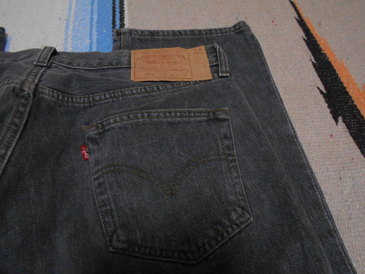 2002年製 Levi'sリーバイス 501ブラック ジーンズ W34 × L34ビンテージ ロックスター ロカビリー ロックンロールVINTAGE PUNK ROCK_画像4