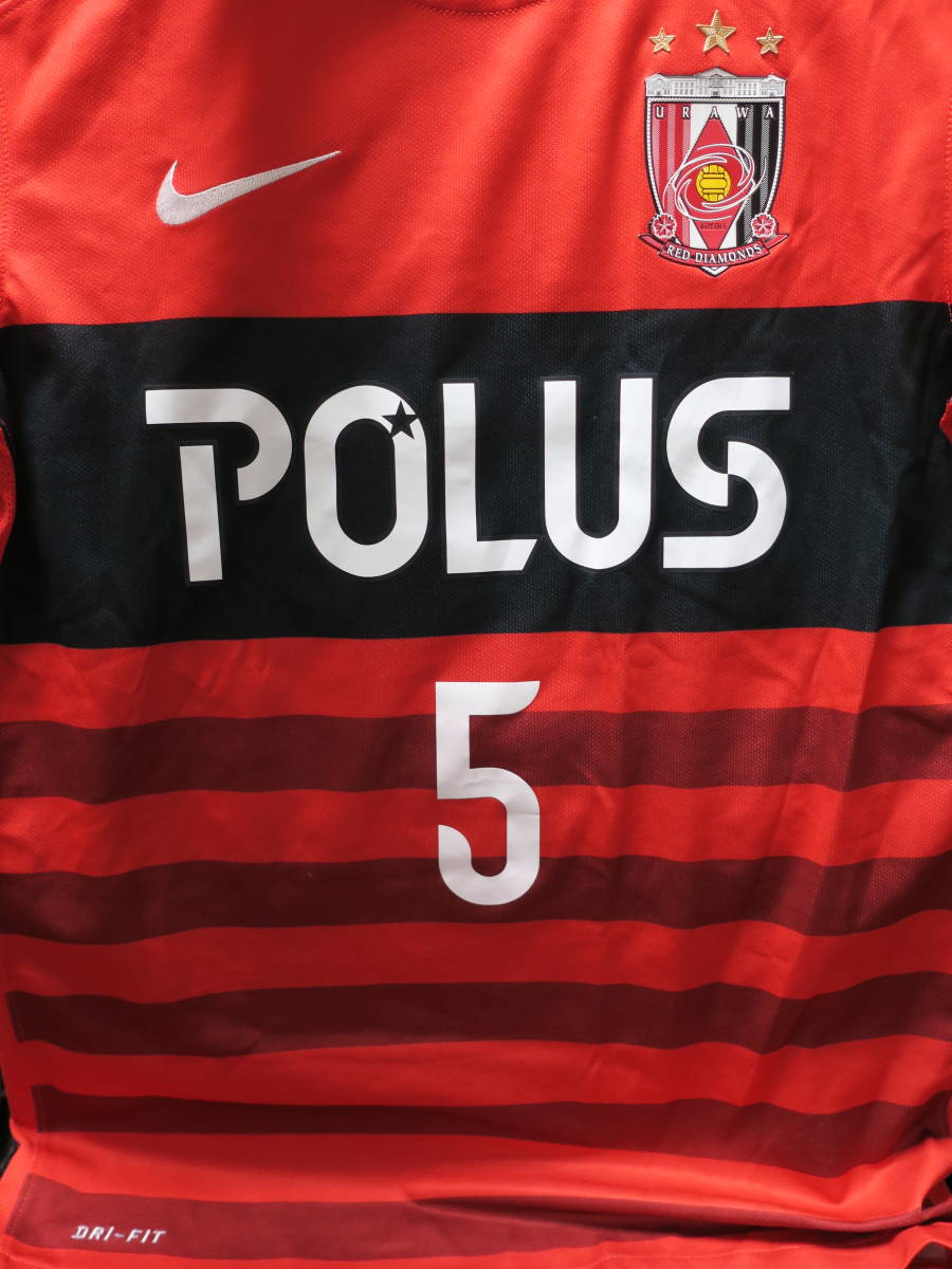 浦和レッズ #5 MAKINO 槙野智章 2016 ホーム ユニフォーム S ナイキ NIKE レッズ POLUS Jリーグ サッカー シャツ REDS_画像7