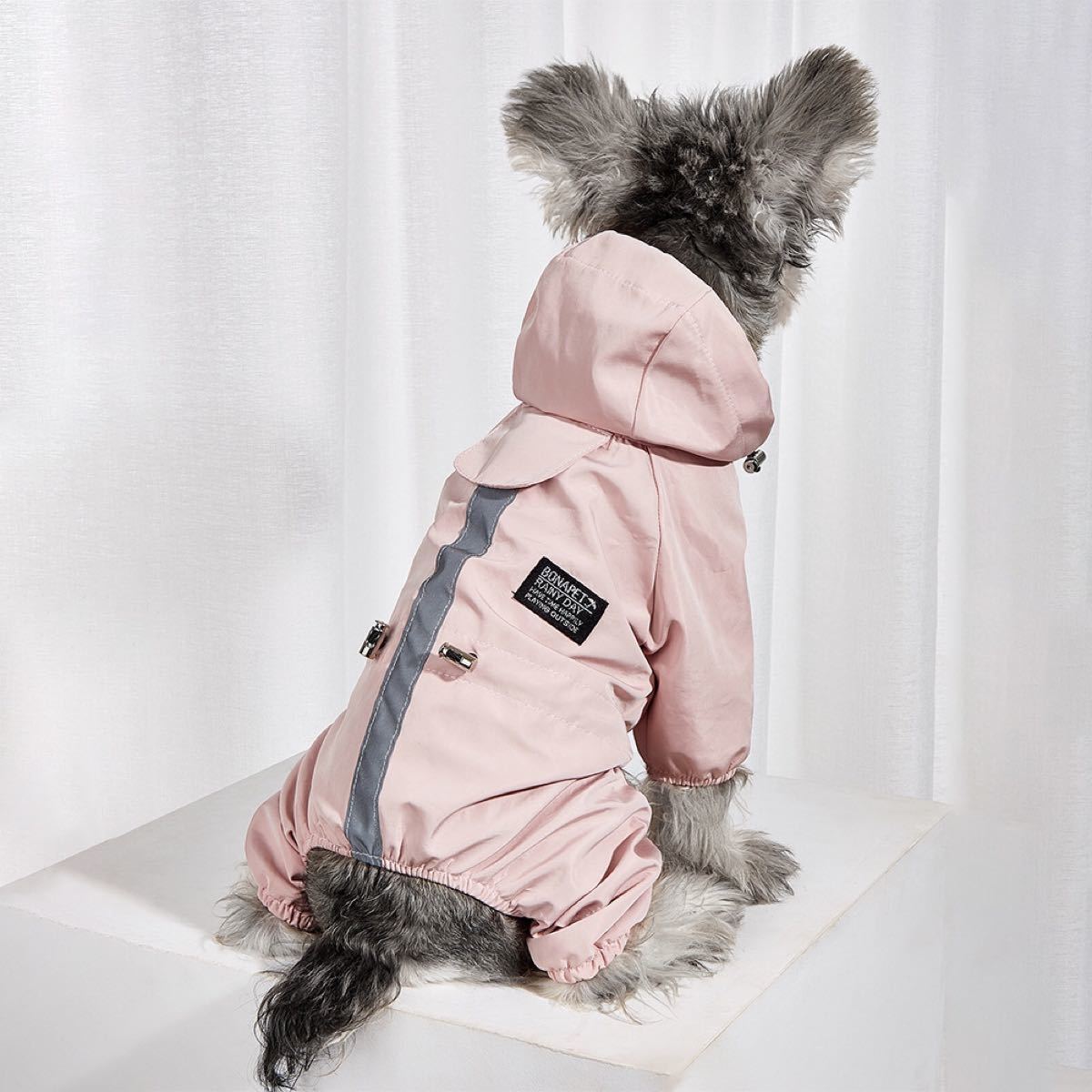 犬用 レインコート ポンチョ 防水犬の服 ペット用品 可愛い(ブルー、ピンク) ペット服 ドッグウェア 犬の服