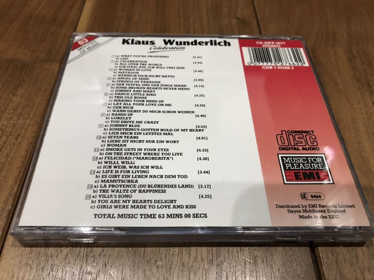Klaus Wunderlich / Celebration CD イージーリスニング JAZZ Music For Pleasure CD-MFP 6077, Music For Pleasure CDB 7 92766 2_画像5