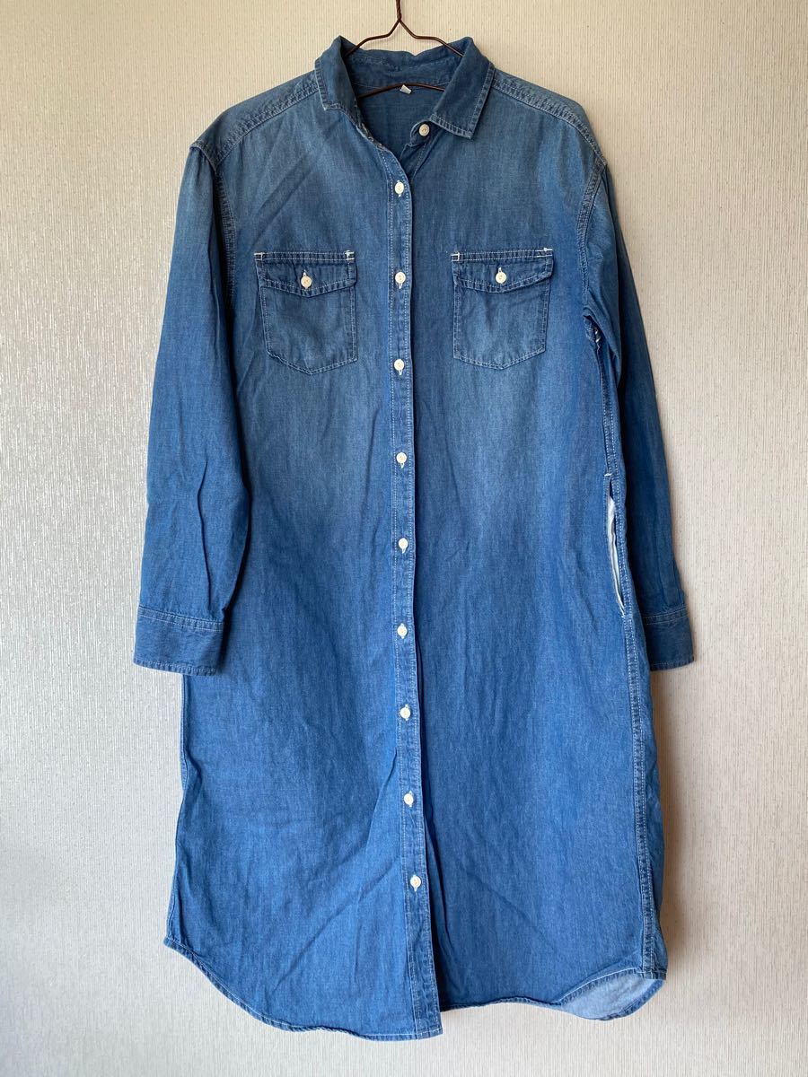 Paypayフリマ 無印良品 デニムシャツワンピース シャツワンピース デニムロングワンピース Paypayフリマ 無印良品 デニムシャツワンピース シャツワンピース デニムロングワンピース