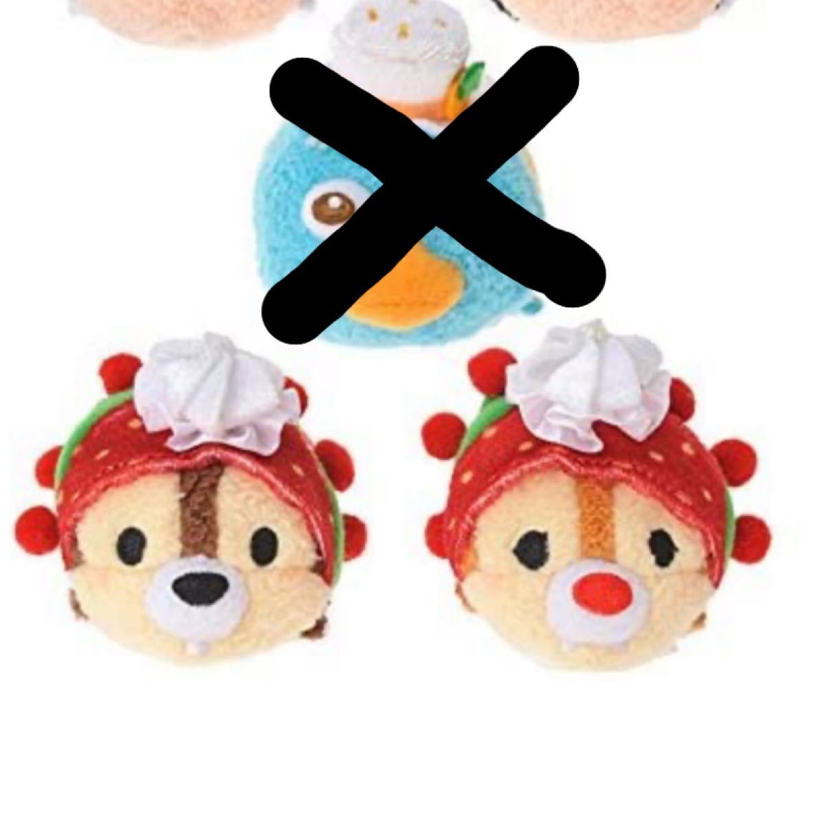 TsumTsum ツムツム　2周年　限定　バラ　チップ　デール　レア ぬいぐるみ　sサイズ ディズニーストア　ケーキ