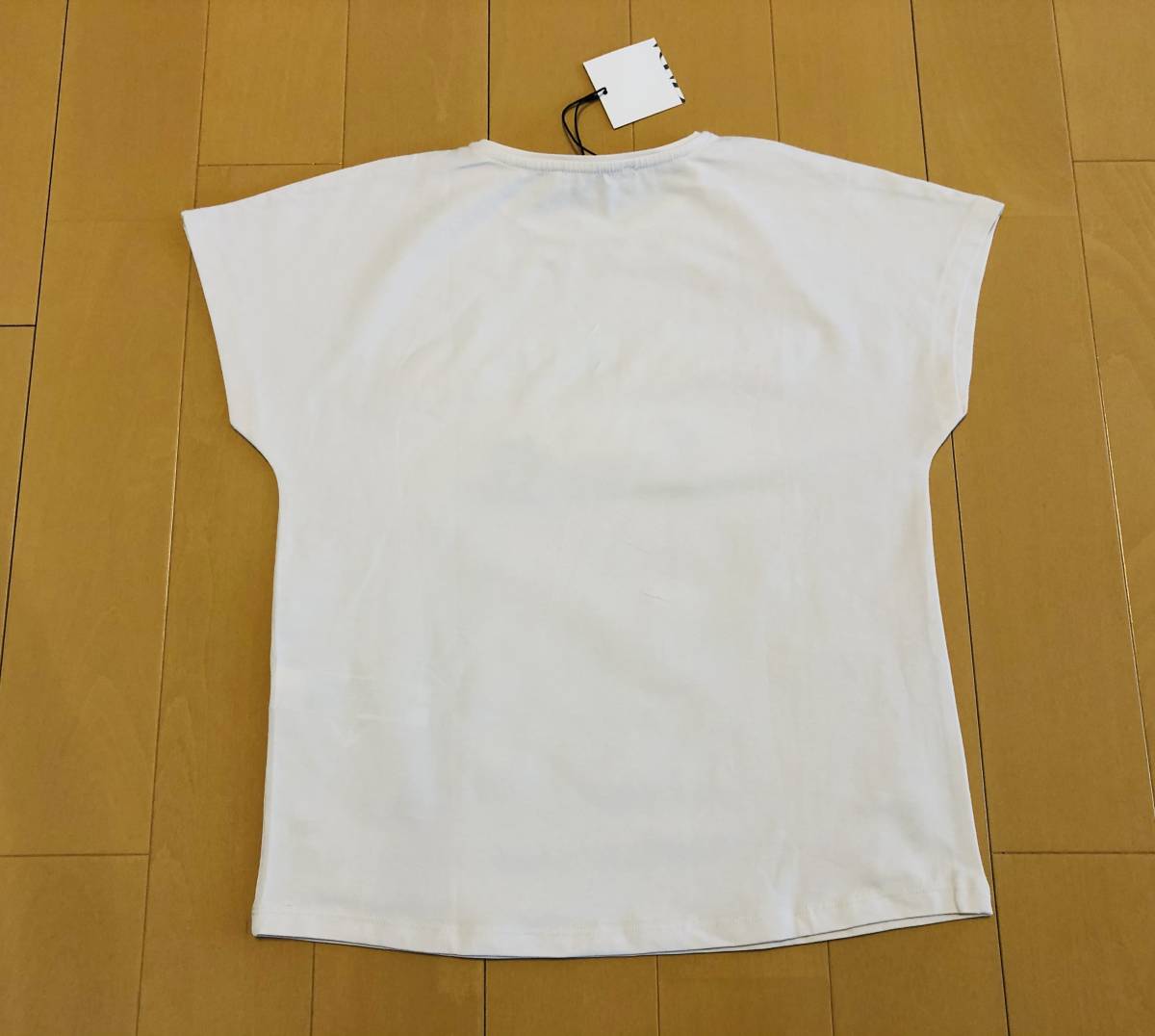 *0 new goods ZARA Zara French sleeve short sleeves shirt pearl T-shirt size10 140 ivory 0*