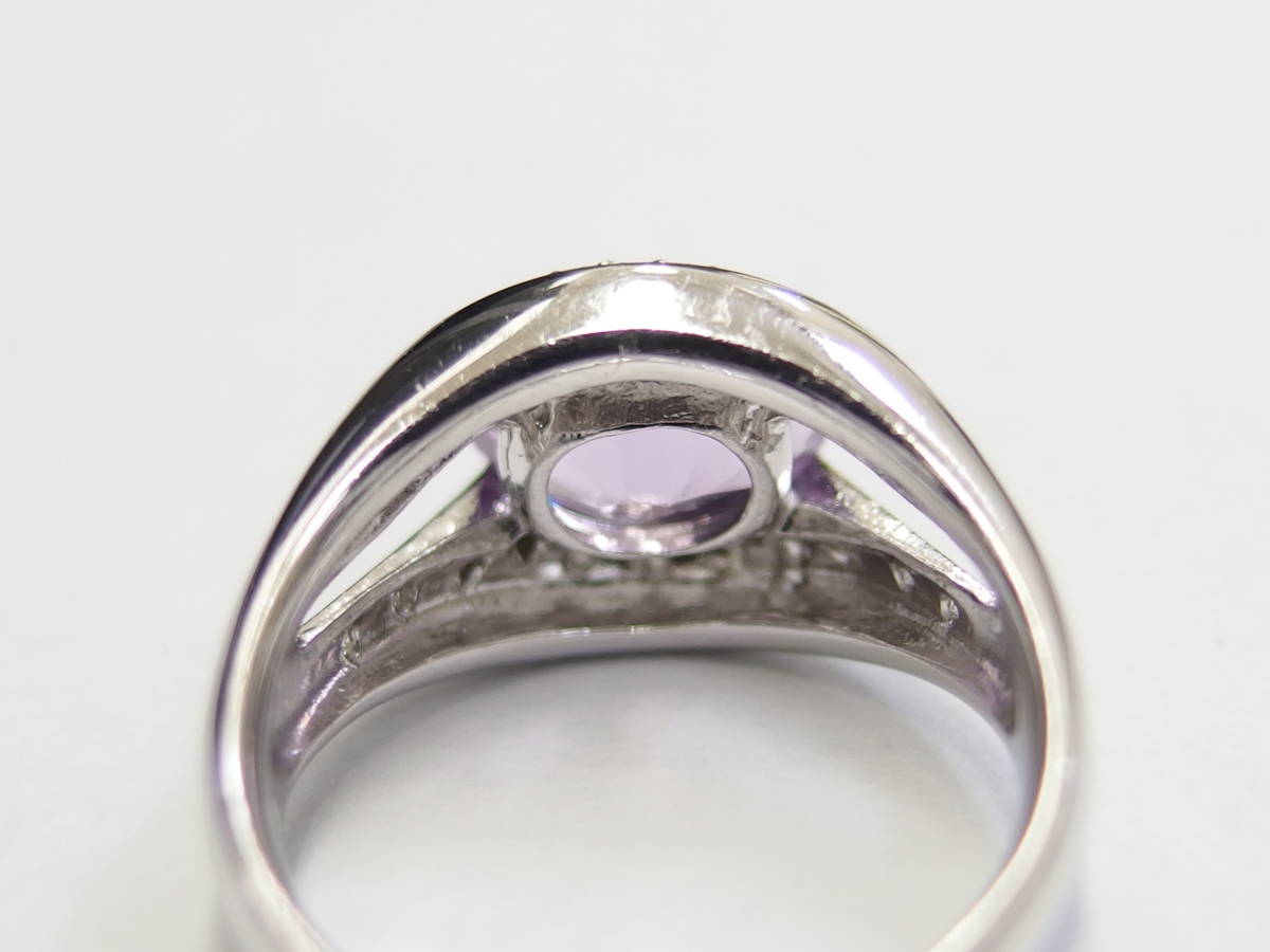 人気の製品 Pt900 850 ラベンダーアメジスト2.37ct D0.20ct 12号 ...