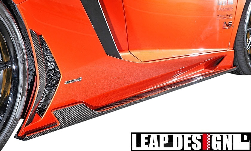 M’s ランボルギーニ アヴェンタドール LP700-4 2011y-2015y 限定価格セール LEAP サイドスカート リープデザイン DESIGN 左右 オリジナル エアロ カーボン