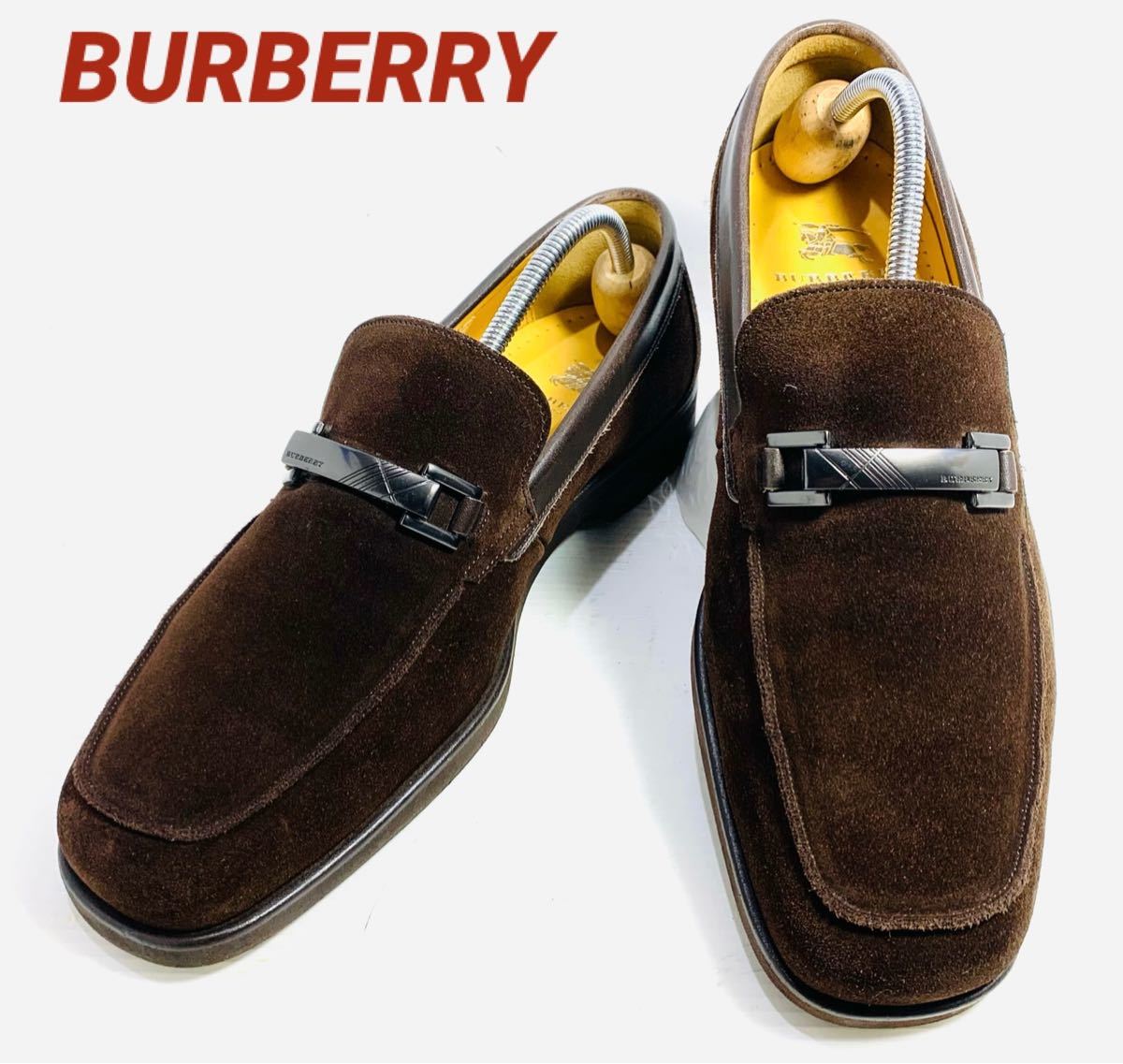 超美品】BURBERRY バーバリー スエードビットローファー 25cm 超美品】BURBERRY バーバリー スエードビットローファー 25cm