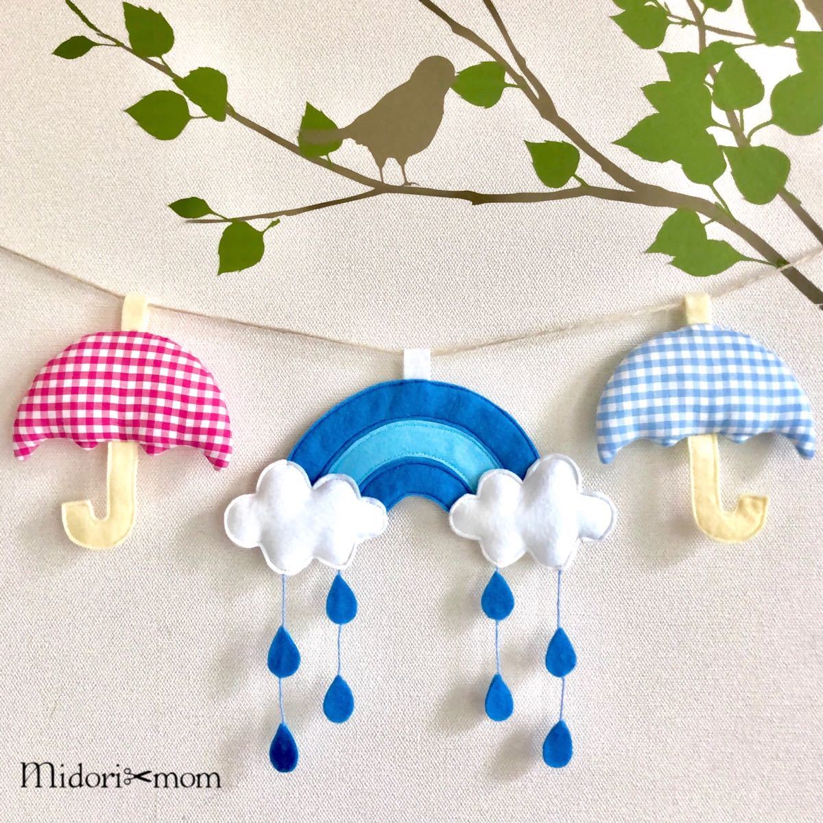Paypayフリマ 梅雨 雨の日ガーランド 6月 ハンドメイド Paypayフリマ 梅雨 雨の日ガーランド 6月 ハンドメイド