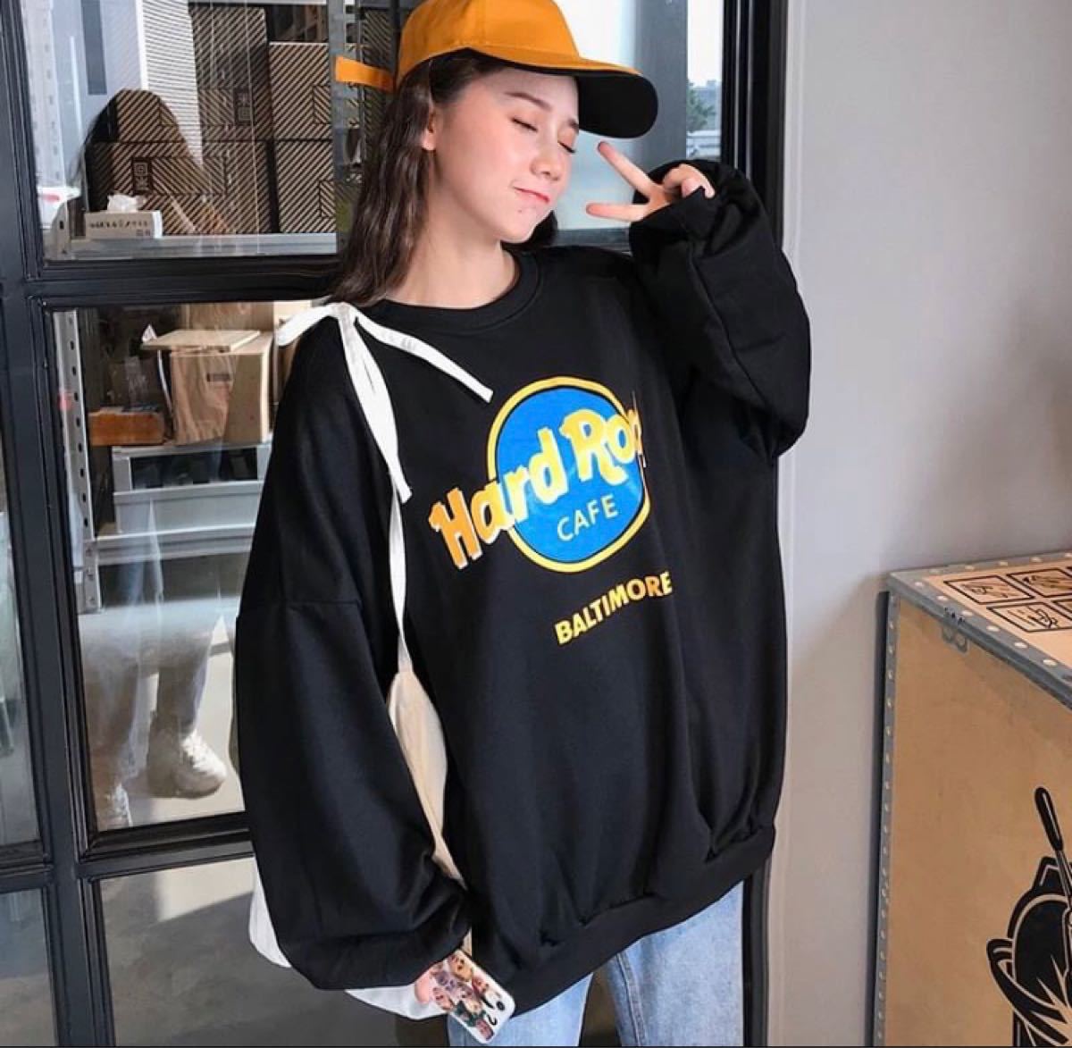 ノーブランド オーバーサイズ ハードロックカフェロゴスウェット 2XL
