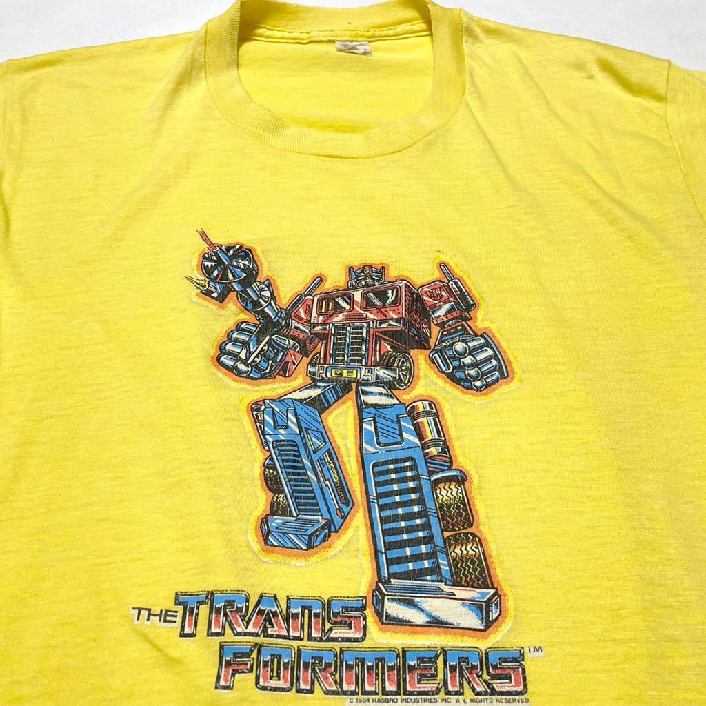 80s usa vintage transformers 80年代 アメリカ製 ビンテージ トランスフォーマー コンボイ Tシャツ L 古着 ロボット キャラクター_画像1