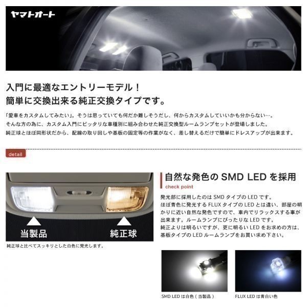 NZE180系 オーリス 後期 LED ルームランプ 7点セット 室内灯 Auris_画像2