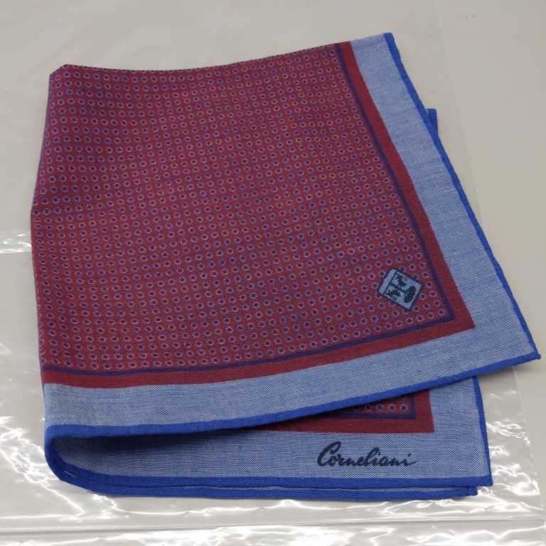  new goods #CORNELIANI Italy# pocket square # Logo & Mark # cotton # regular price 1.2 ten thousand ~