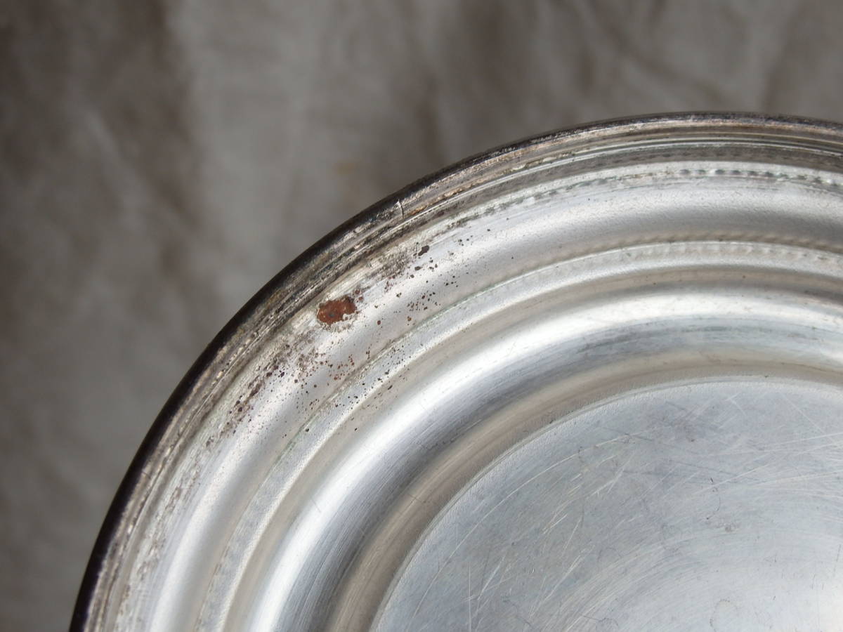 フランスアンティーク 皿 シルバープレート プレート シャビーシック 装飾 蚤の市 ブロカント 銀メッキ ディスプレイ台　台座_画像9