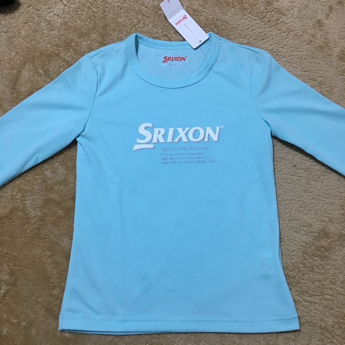 【送料無料】スリクソン（SRIXON）ロングスリーブTシャツ　 Sサイズ 新品 SDF-1128W オパールブルー_画像1