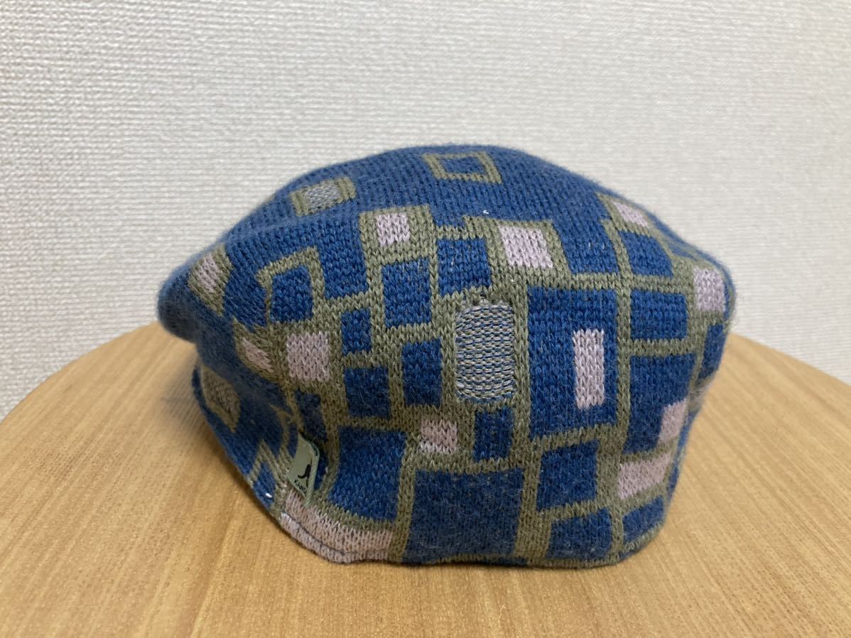 KANGOL カンゴール ハンチング ウール MEDIUM 帽子　青系 紺系 /古着_画像4