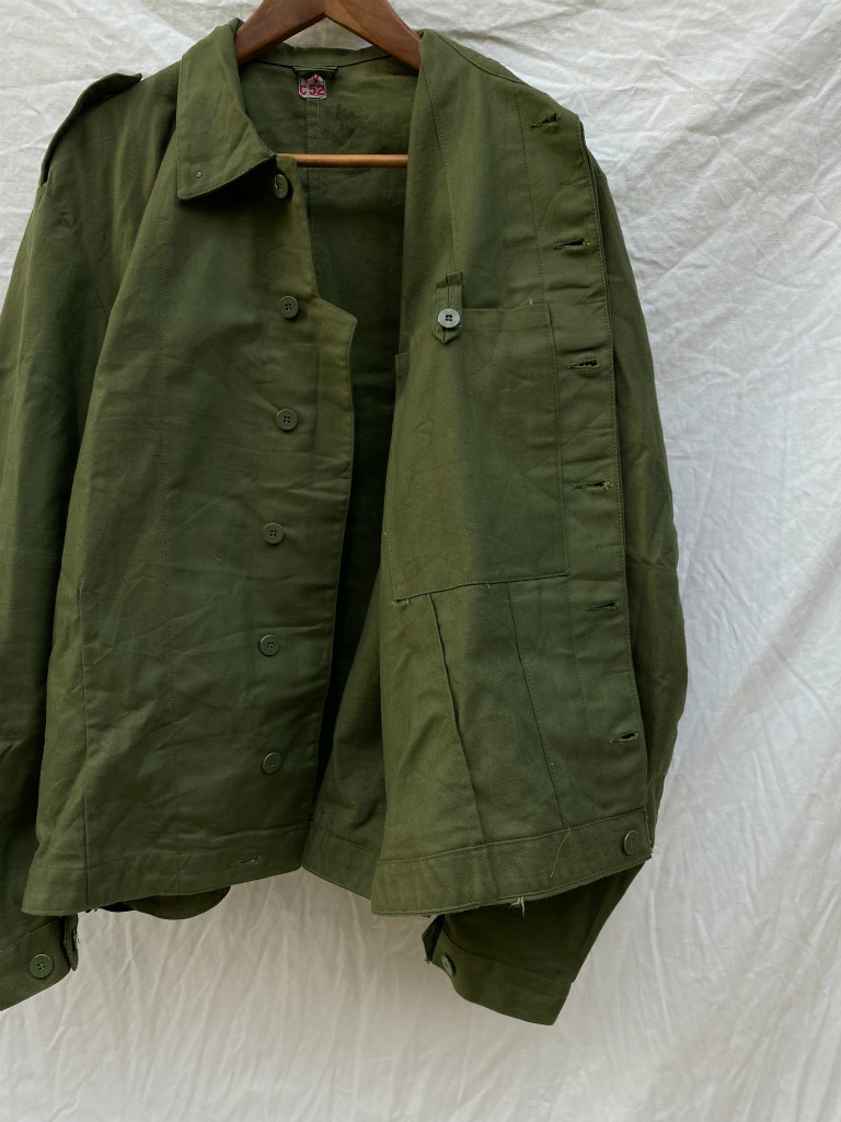 70's デッドストック DEADSTOCK スウェーデン軍 SWEDISH ARMY ユーティリティ ジャケット ワーク ブルゾン C52の画像2