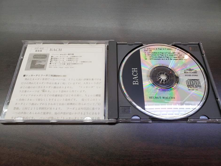 CD / BACH　バッハ 　 TOCCATA & FUGA d-moll BWV 565 and others / 中古_画像4