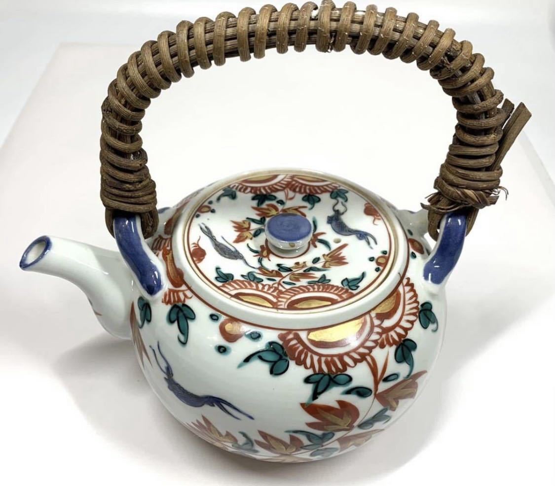 笹】 平安 一星 赤絵草魚文 番茶器 急須 湯呑 共箱 番茶器 煎茶 笹】 平安 一星 赤絵草魚文 番茶器 急須 湯呑 共箱 番茶器 煎茶