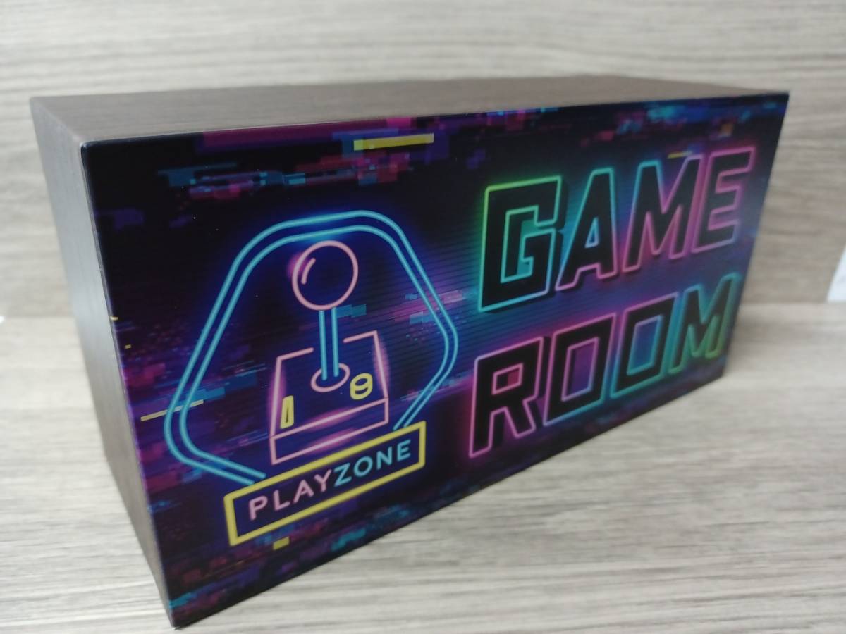 [ free shipping!]GAME AREA ROOM american game room game corner game center signboard interior light ornament miscellaneous goods *LED lightning signboard 