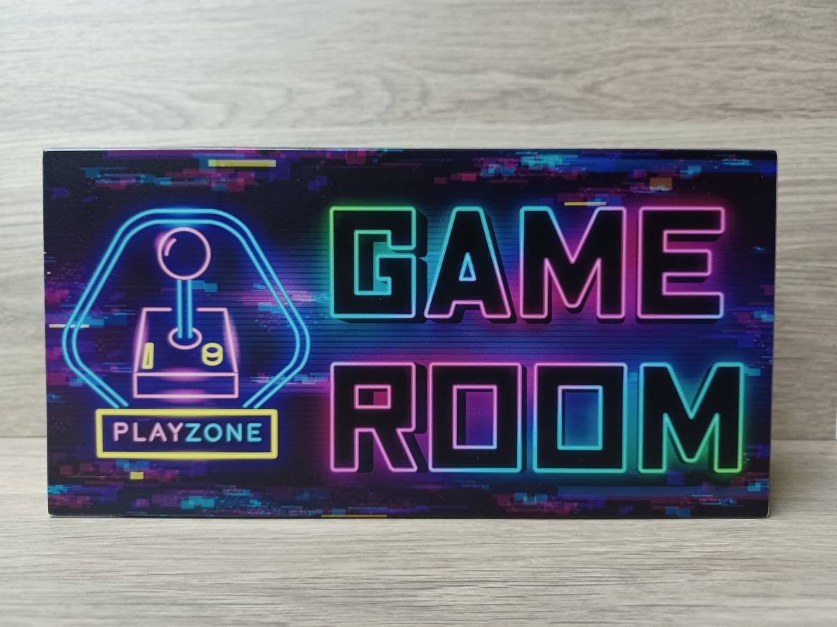 [ free shipping!]GAME AREA ROOM american game room game corner game center signboard interior light ornament miscellaneous goods *LED lightning signboard 