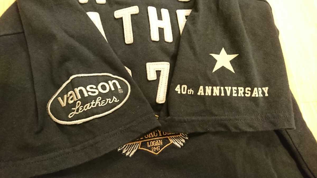 VANSON バンソン ポロシャツ 黒色 Mサイズ(小さめ相当) 送料レターパックライト370～ 検索 ハーレー アメリカンバイカー_画像10