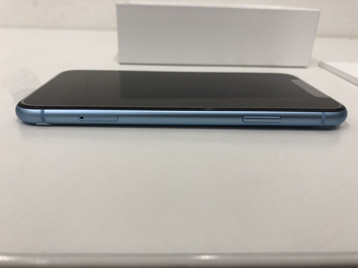 動作確認済 iPhone XR SIMフリー MT0U2J/A 判定 ◯ 128GB ブルー Apple