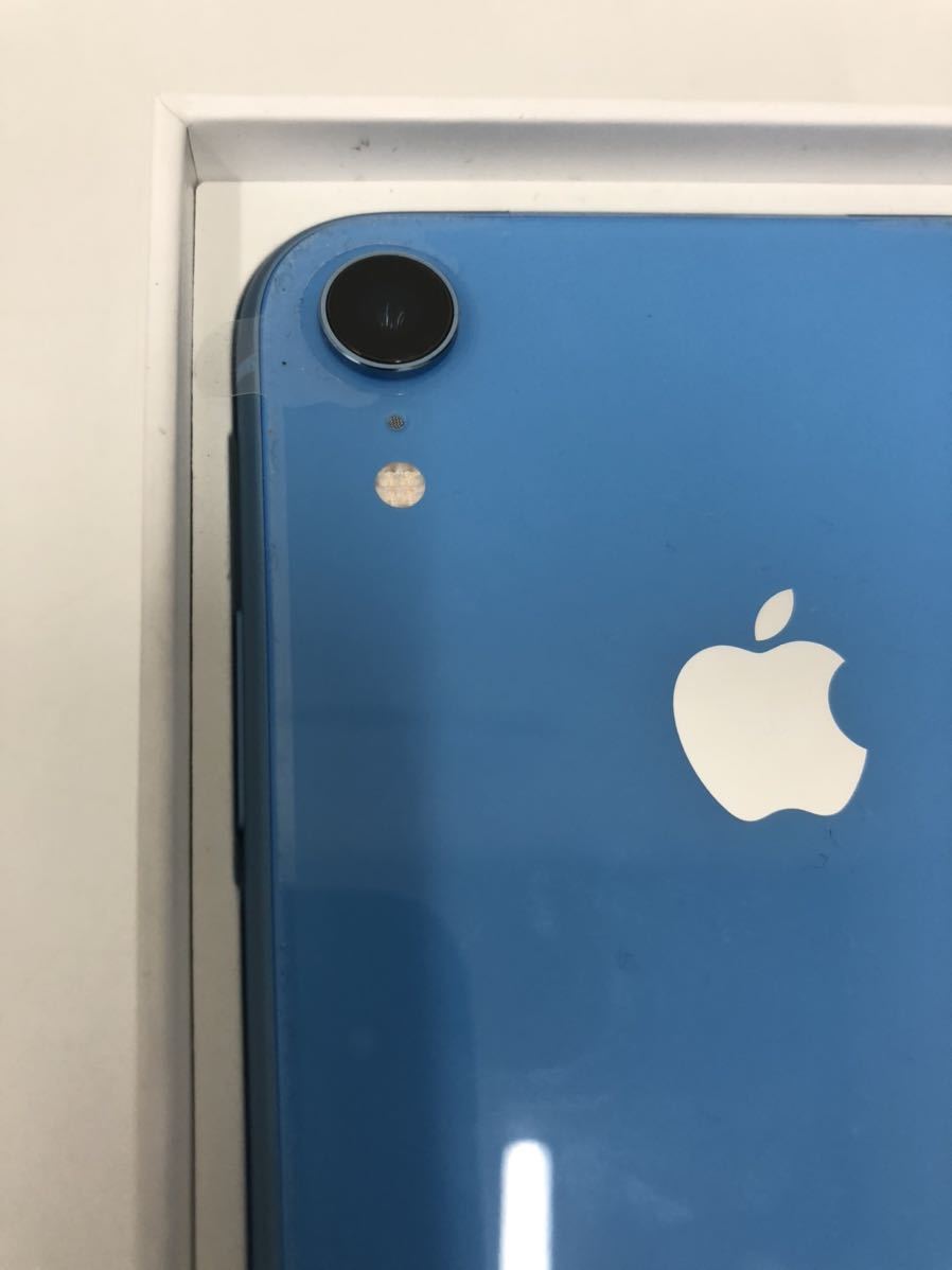 動作確認済 iPhone XR SIMフリー MT0U2J/A 判定 ◯ 128GB ブルー Apple