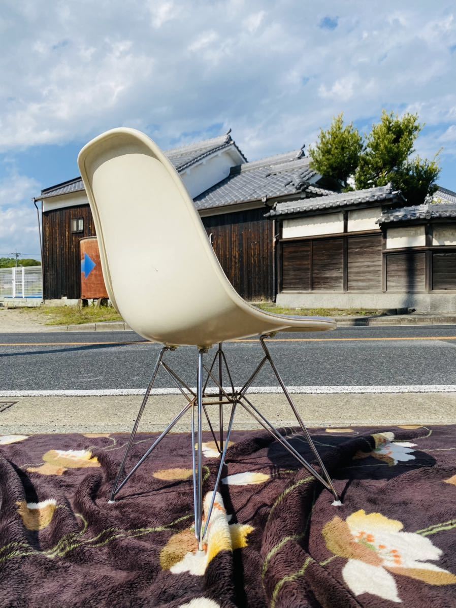  rare / Herman Miller HermanMiller/ side shell chair /90 period / Vintage /3rd/eferu base / chair /DSR Eames Mid-century ①