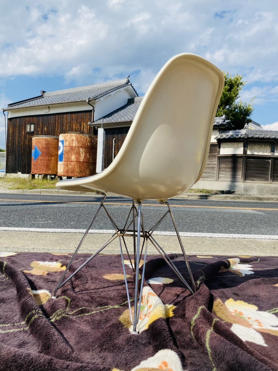  rare / Herman Miller HermanMiller/ side shell chair /90 period / Vintage /3rd/eferu base / chair /DSR Eames Mid-century ①