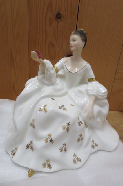 即決・ROYAL DOULTON・My Love・H.N.2339・陶器人形 置物 インテリア・ロイヤルドルトン マイラブ・フィギュリン・検バラ薔薇白いドレス