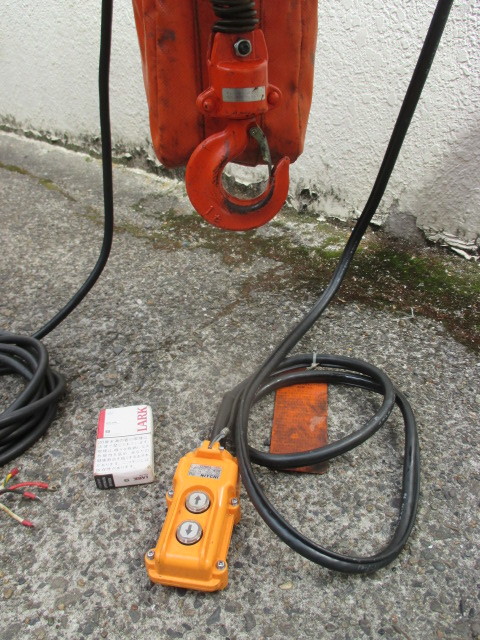 q419☆ニッチ 電動チェーンブロック 1ton 三相200V q419☆ニッチ 電動チェーンブロック 1ton 三相200V