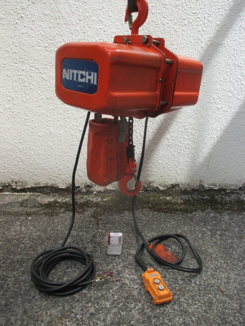 q419☆ニッチ 電動チェーンブロック 1ton 三相200V q419☆ニッチ 電動チェーンブロック 1ton 三相200V