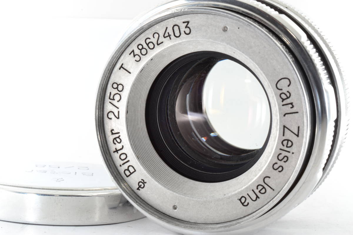 ★超希少/美品★ カールツァイス イエナ ビオター Carl Zeiss Jena Biotar 58mm F2 ★フロントレンズキャップ付き★ 同梱不可 #2571_画像1