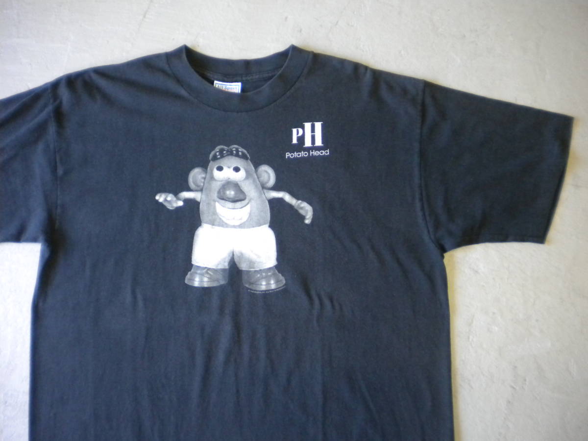 90S ビンテージ Toy Story トイストーリー Mr. Potato Head ポテトヘッド Tシャツ 映画 ムービー Disney  Pixar オリジナル ブラック XL