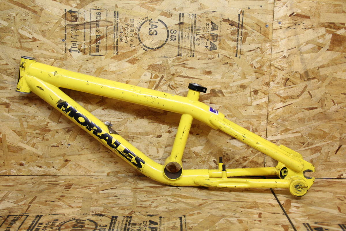 自転車 BMX 20インチ ストリート フレーム MORALES STREET FRAME YELLOW 送料無料 即決、中古 激レア物 の画像2