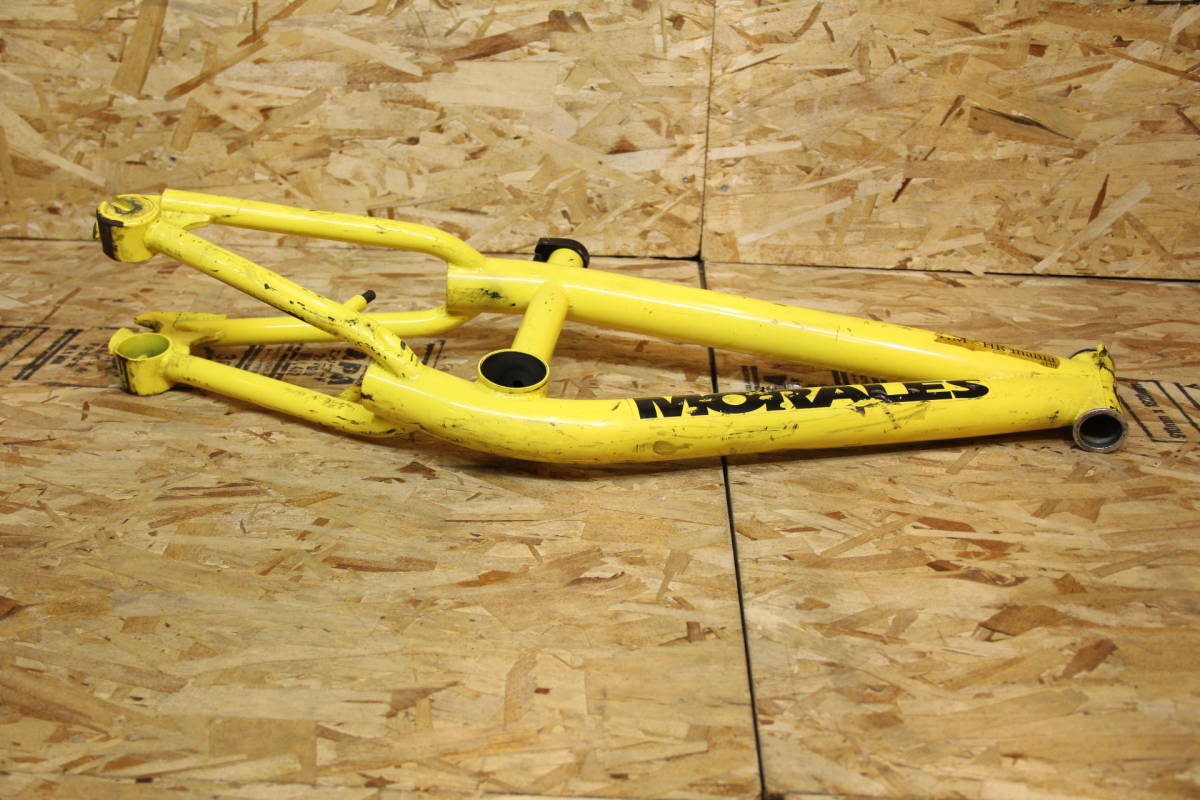  bicycle BMX 20 -inch Street frame MORALES STREET FRAME YELLOW free shipping prompt decision, used ultra rare thing 