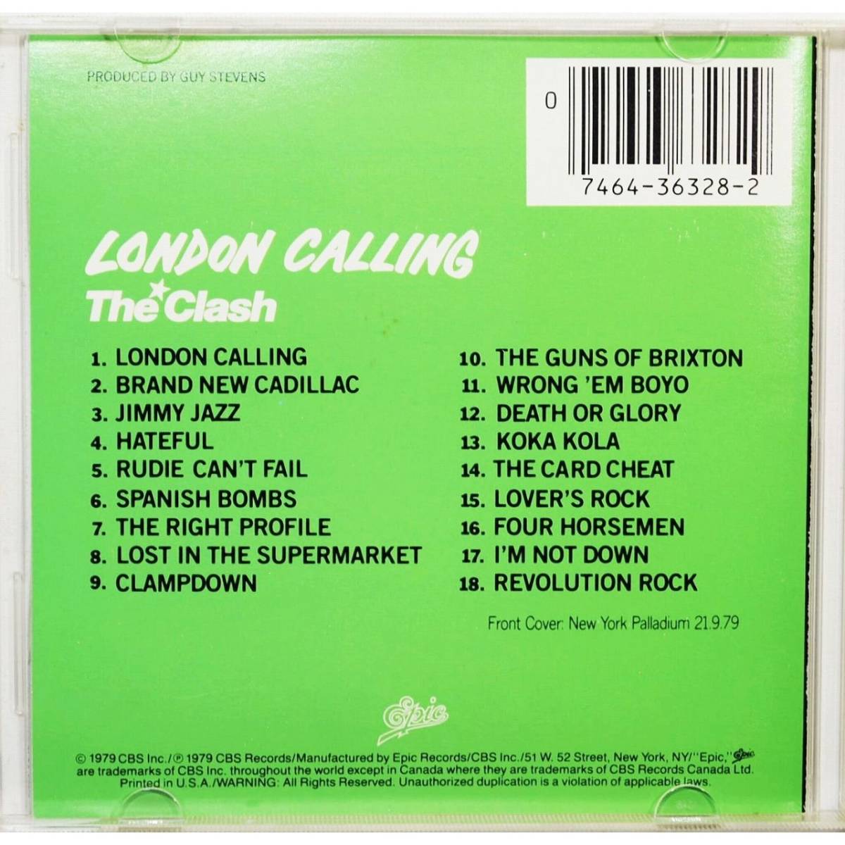 The Clash / London Calling ◇ ザ・クラッシュ / ロンドン・コーリング ◇ 1980年代最高アルバム選出 ◇_画像2