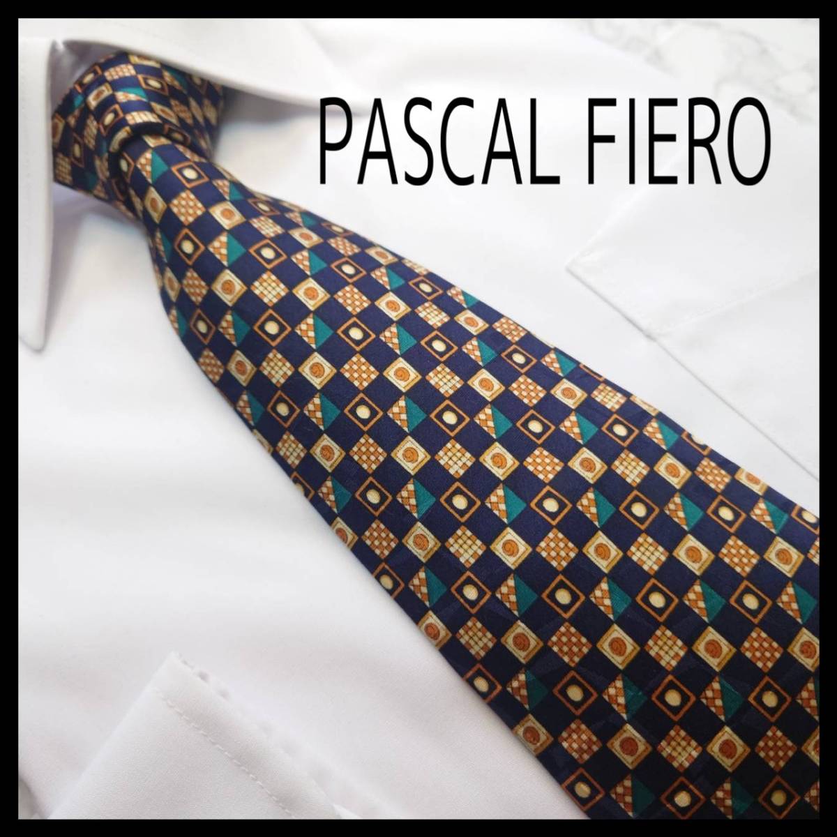 PASCAL FIERO パスカル　フィエロ　レジメンタル　ドット　最高級シルク100％　ブランド　メンズ　スーツ　ネクタイ　小物_画像1