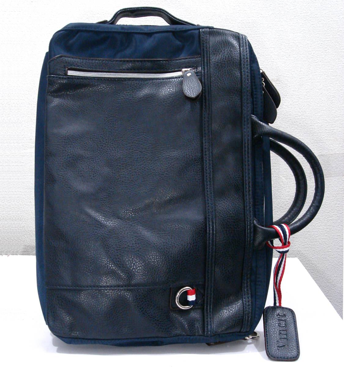  prompt decision is free shipping with translation new goods Vincit business bag KZ-9894 navy 3WAY rucksack PC shoulder men's attache case briefcase navy blue vi nsito