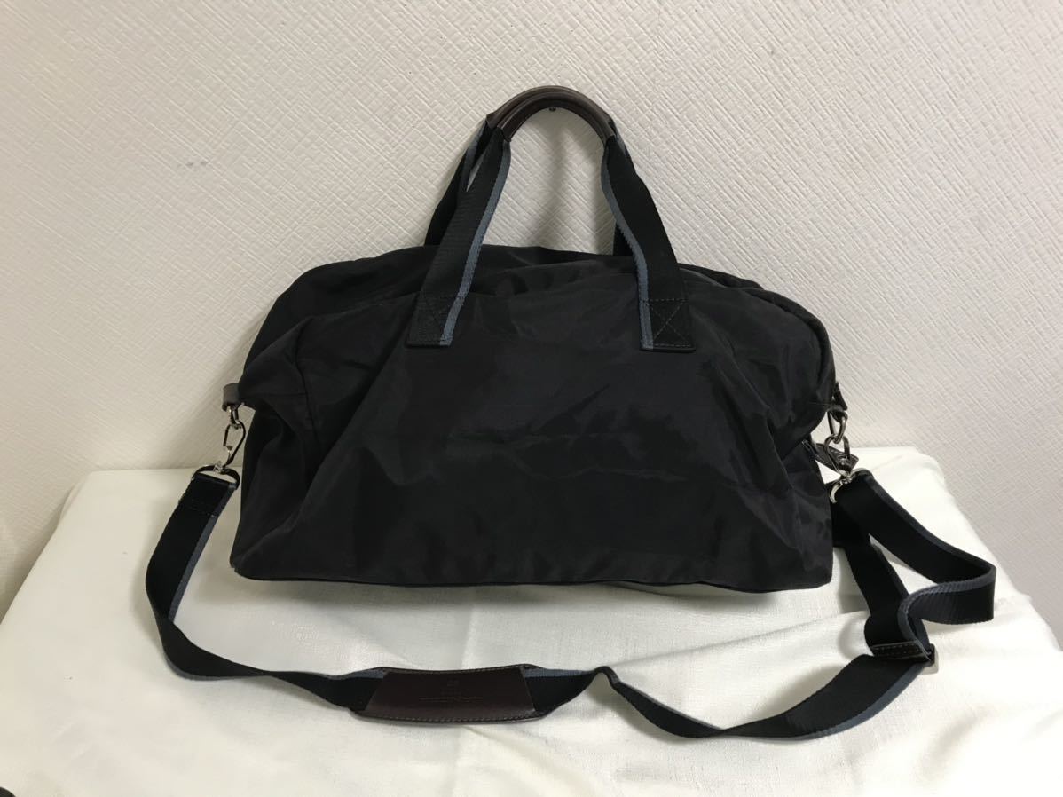 本物ランセルLANCEL本革レザーナイロン2wayトートバッグビジネスデカ