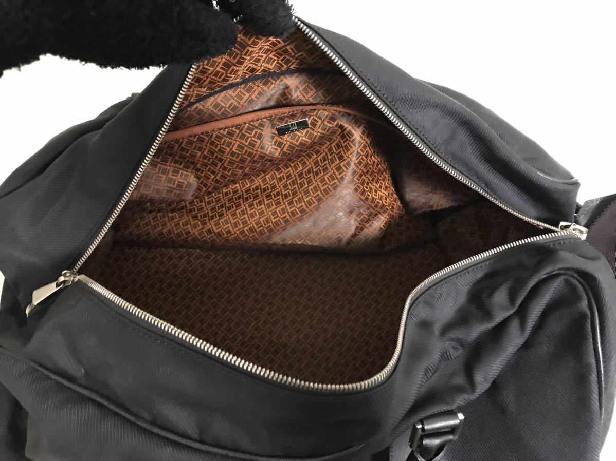本物ダンヒルdunhill本革レザーナイロン2wayハンドショルダーバッグ
