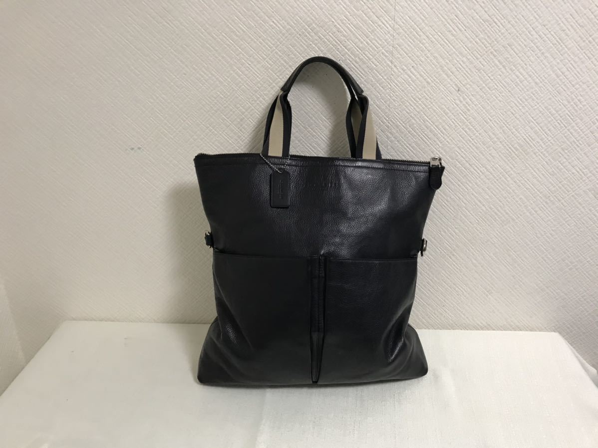 本物コーチCOACH本革レザーハンドトートバッグビジネスボストンバック