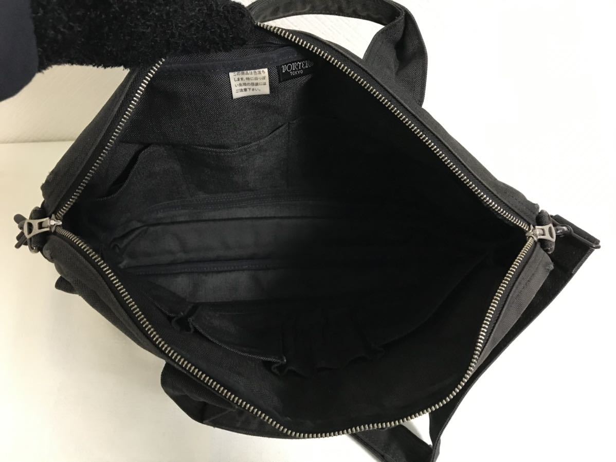  genuine article Porter PORTER Denim canvas 2way hand shoulder bag business Boston back men's lady's black black travel travel made in Japan 