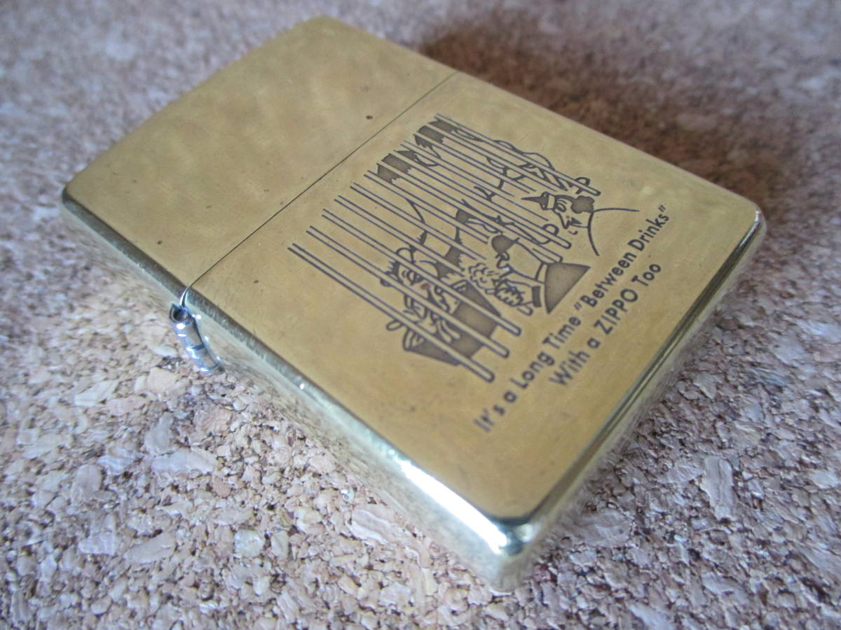 ZIPPO 『CAMEL キャメル ラクダ 駱駝 ゴールド』2005年3月製造 ソリッドブラス ポリッシュフィニッシュ オイルライター ジッポ 廃版激レア