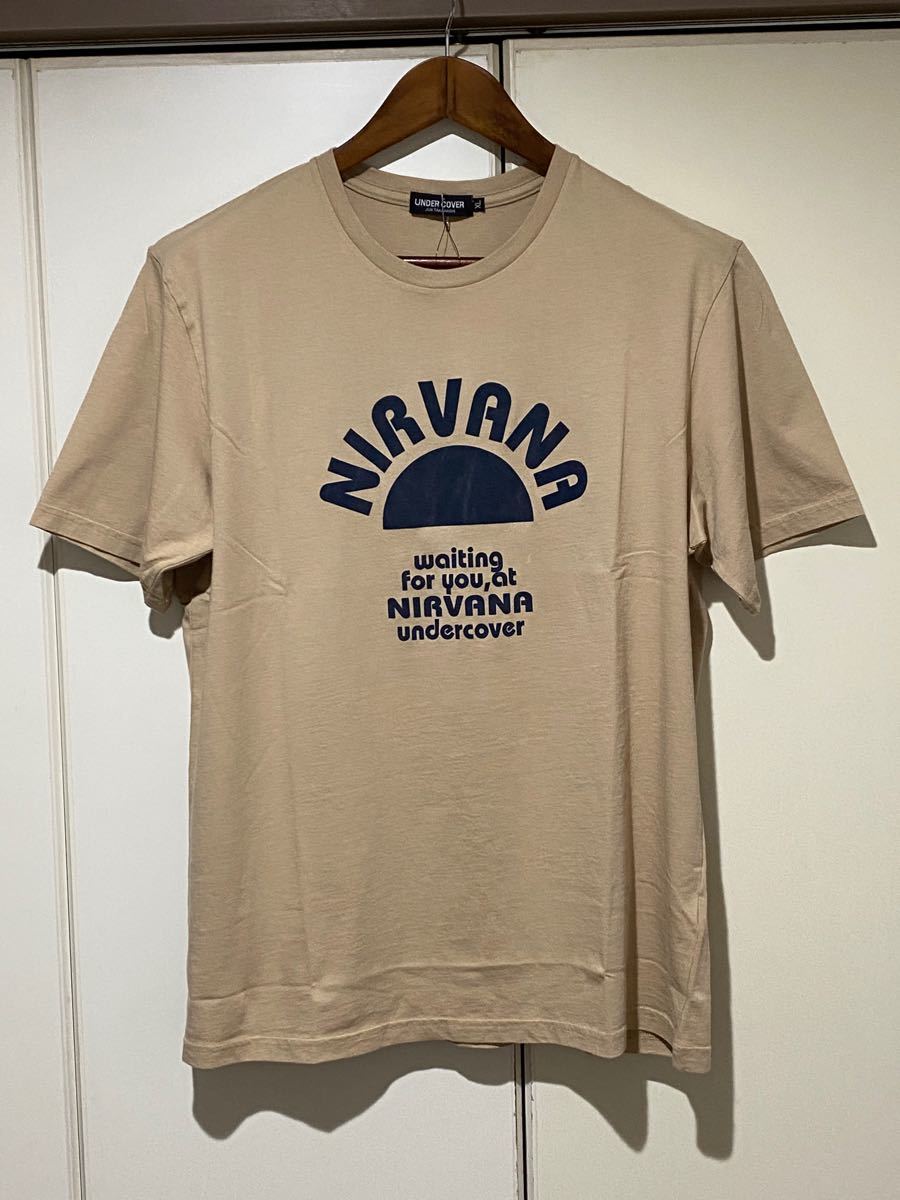 ◆新品タグ有り UNDERCOVER× NIRVANA ロゴクルーネックTシャツ (アンダーカバー×ニルヴァーナ)ベージュ XL