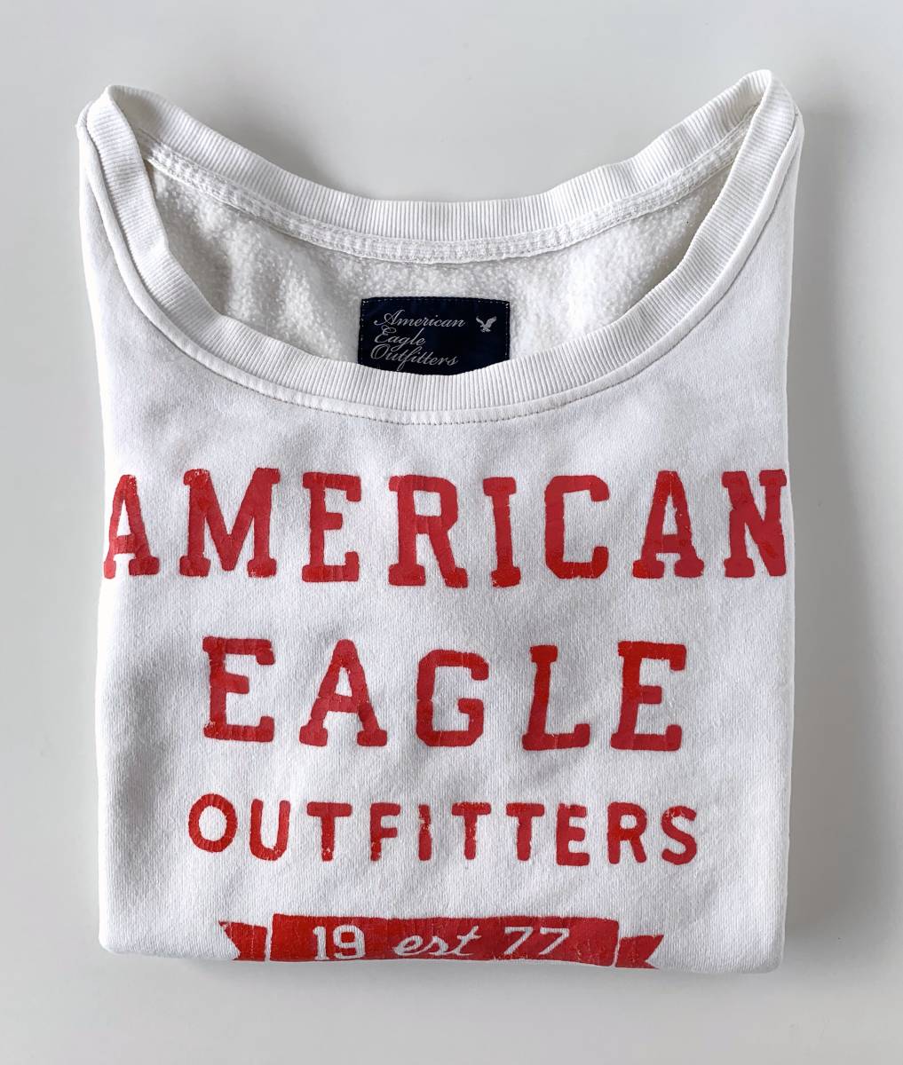 ★送料無料 美品 American Eagle Outfitters アメリカンイーグル トップス 長袖 トレーナーシャツ 白 サイズXS レディース  女性用