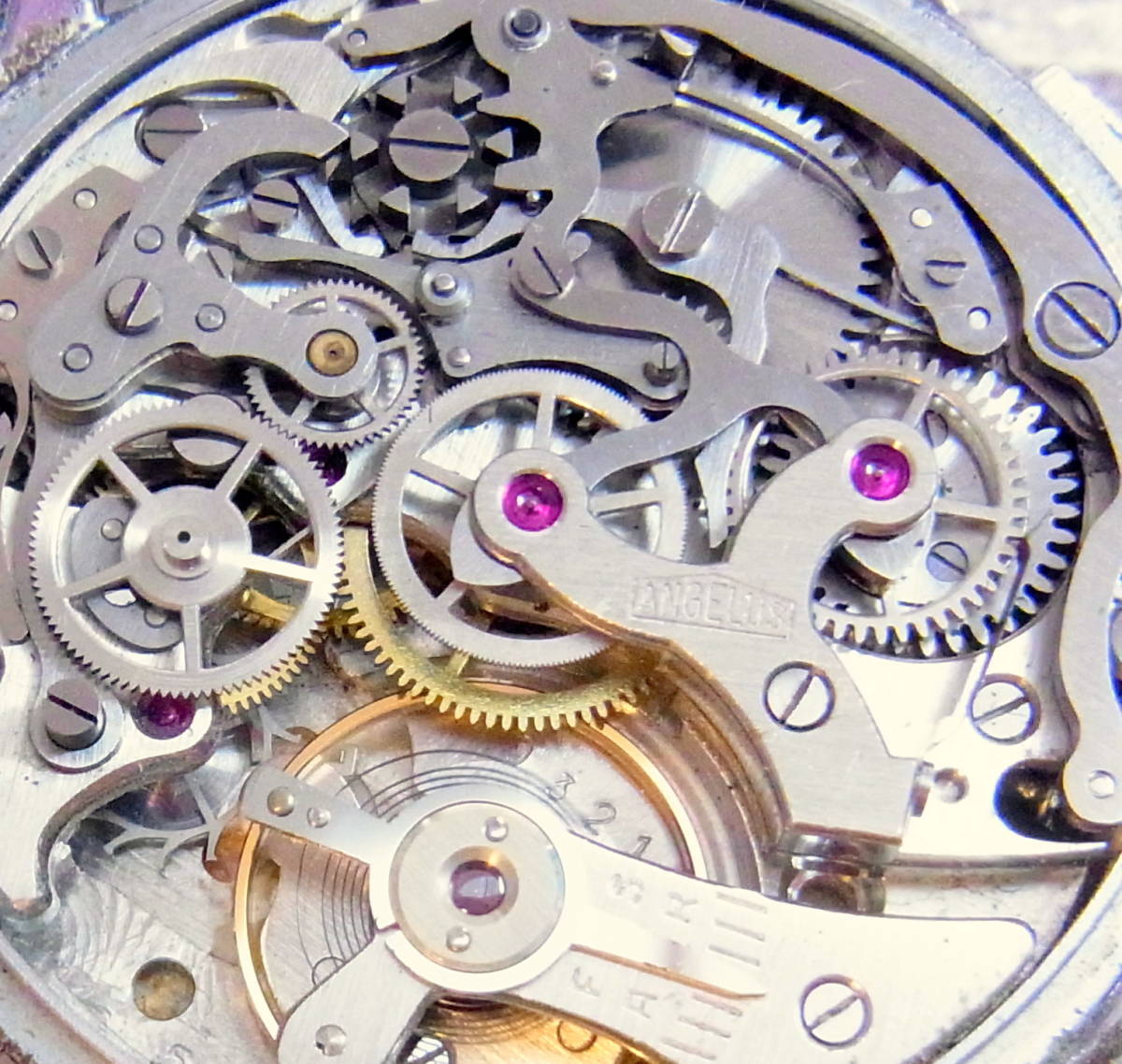 名門 【アンティーク ビンテージ】アンジェラス ANGELUS クロノグラフ 腕時計 1940年代 手巻き 希少品の画像10